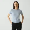 Theory Sweater Tee In Regal Wool In Pale Blue