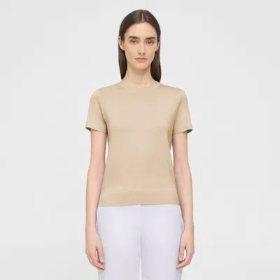 Theory Sweater Tee In Regal Wool In Neutral