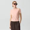 Theory Sweater Tee In Regal Wool In Pink