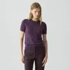 Theory Sweater Tee In Regal Wool In Purple