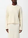 Theory Crewneck Sweater In Felted Wool-cashmere In Ivory