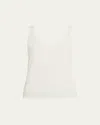 Theory Tie Back Top In Ecru Acetate In White
