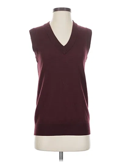 Pre-owned Theory Sweater Vest In Burgundy