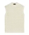 Theory Sweater Vest In Rounded Cotton In White