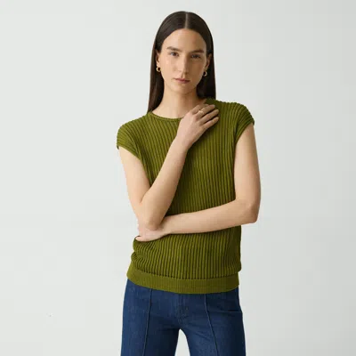 Theory Sweater Vest In Sheen Cotton