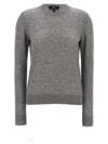 Theory Fitted Cashmere Sweater With Crew Neck In Gray