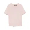 Theory Short-sleeve Knitted Wool Top In Multicolor