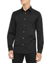 Theory Sylvain Mens Poplin Tab Collar Button-down Shirt In Black