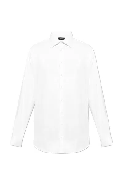Theory Sylvain Button In White