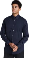 Theory Men's Sylvain Solid Shirt In Eclipse