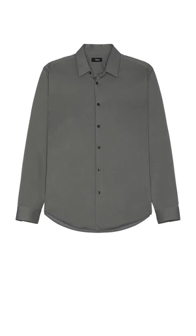 Theory Sylvain Long Sleeve Shirt In Black