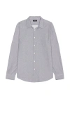 Theory Irving Long Sleeve Shirt In White