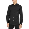 Theory Sylvain Mens Poplin Tab Collar Button-down Shirt In Black