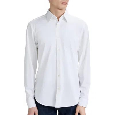 Theory Sylvain Nd Mens Collar Cotton Button-down Shirt In White