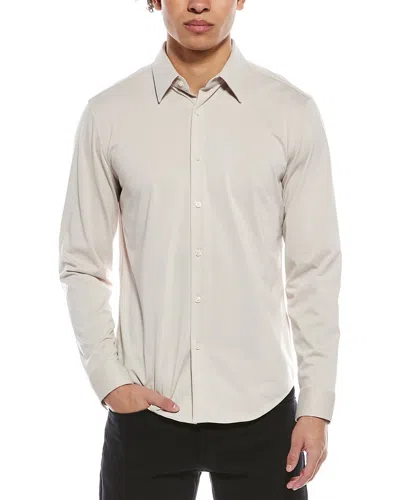Theory Sylvain Nd.structure Woven Shirt In Neutral