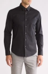 Theory Irving Linen Button Down Shirt In Black