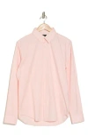 Theory Sylvain Poplin Shirt In Light Pink