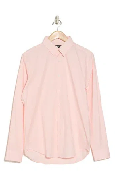 Theory Sylvain Poplin Shirt In Light Pink