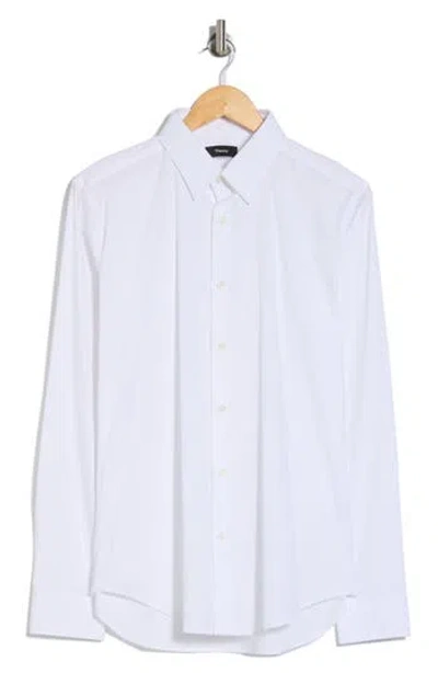 Theory Sylvain Poplin Shirt In White