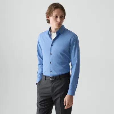 Theory Sylvain Shirt In Good Cotton In Blue