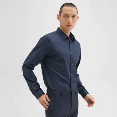 Theory Sylvain Shirt In Good Cotton In Eclipse