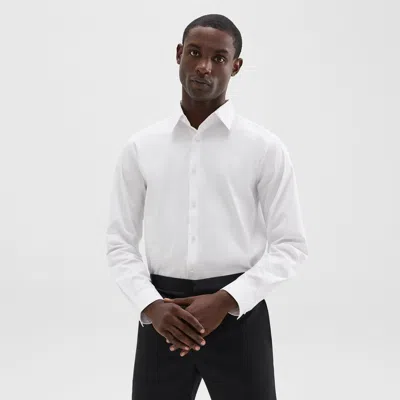 Theory Sylvain Shirt In Stretch Cotton-blend In White