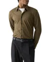 Theory Sylvain Shirt In Structure Knit In Green