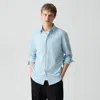 Theory Sylvain Shirt In Structure Knit In Blue