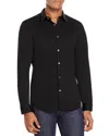 Theory Sylvain Structure Knit Regular Fit Shirt In Black
