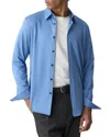 Theory Sylvain Shirt In Structure Knit In Blue