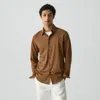 Theory Sylvain Shirt In Structure Knit In Brown