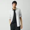 Theory Sylvain Nd Structure Knit Button-up Shirt In Fog