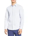 Theory Sylvain Structure Knit Regular Fit Shirt In Olympic