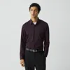 Theory Sylvain Shirt In Structure Knit In Purple