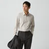 Theory Sylvain Shirt In Structure Knit In Neutral