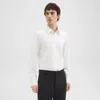 Theory Sylvain Shirt In Structure Knit In White