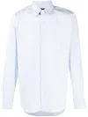 Theory Sylvain Stretch Cotton Shirt In Blue