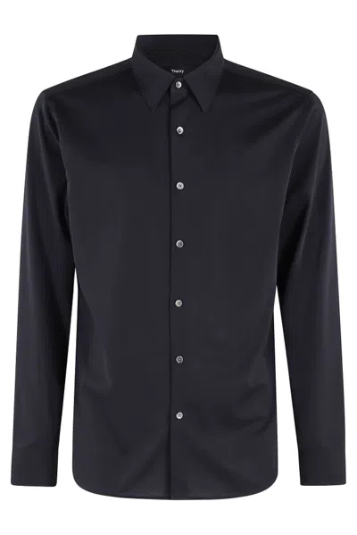 Theory Men's Sylvain Shirt In Structure Knit In Blue