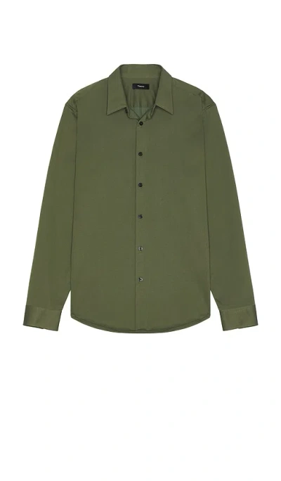 Theory Sylvain Structure Knit Shirt In Animal Print