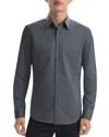 Theory Sylvain Nd Structure Knit Button-up Shirt In Pestle
