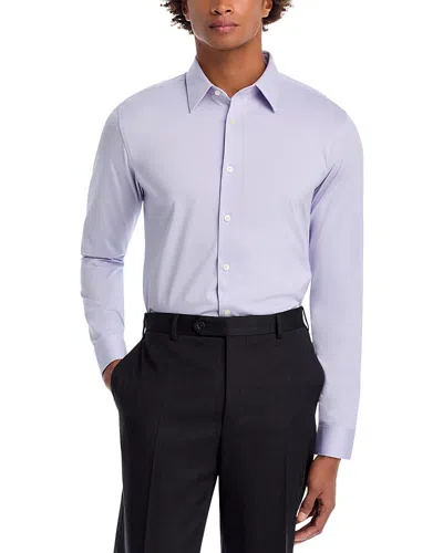 Theory Sylvain Structure Knit Shirt In Soft Iris