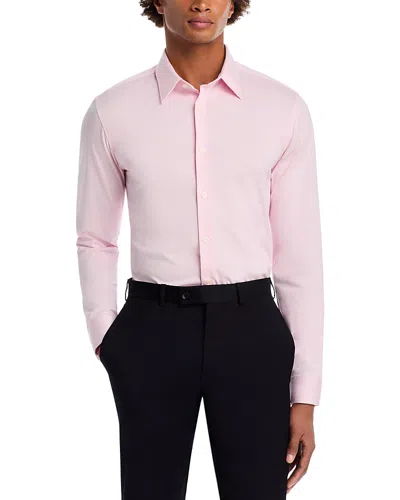 Theory Sylvain Structure Knit Shirt In Soft Pink