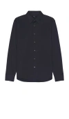 Theory Sylvain Structure Knit Shirt In 深青蓝