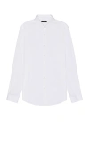 Theory Weekend Button Down Shirt In 白色