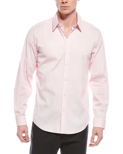 Theory Sylvain Wealth Woven Shirt In Pink