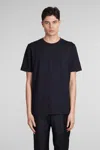 Theory Blue Crewneck T-shirt In Black