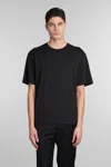 Theory Blue Crewneck T-shirt In Black