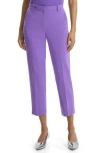 Theory Treeca 4 Admiral Crepe Tailored Crop Trousers In Bright Peony
