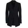 Theory Tailored Black Merino Wool Blazer