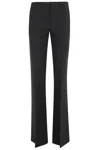 Theory Tailored Black Wool Blend  Pants In Black